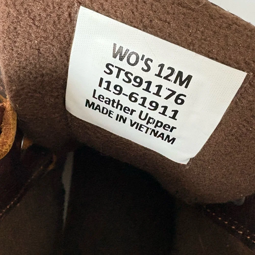 NWOT Sperry Womens Top-Sider Saltwater Duck Boot Brown Leather Size 12 STS91176 - Picture 10 of 10